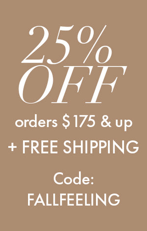 GIF of  25% Off Orders $175 & Up with code: FALLFEELING